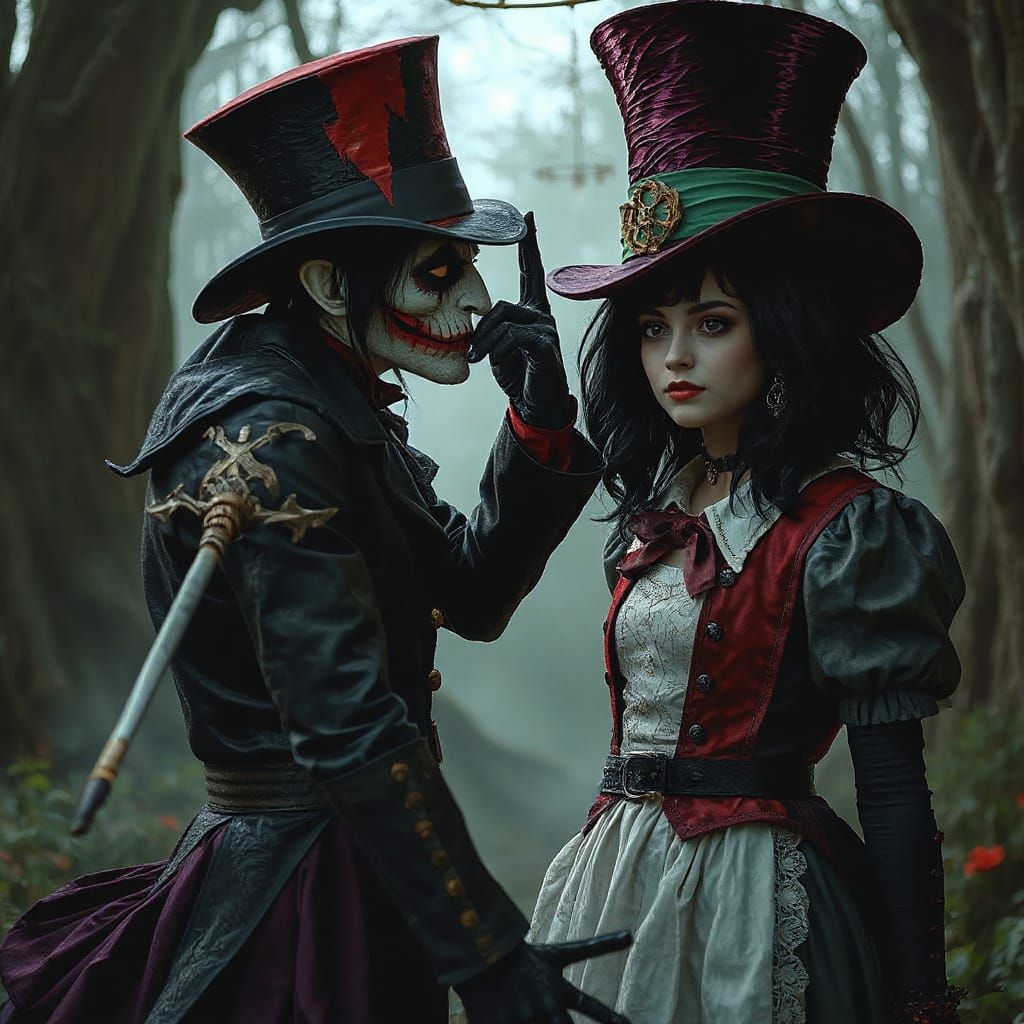 Haunted Wonderland's Dark Alice Confronts Mad Hatter in Goth...