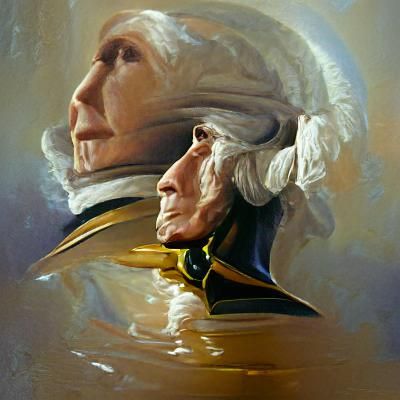 George Washington Portrait in Oil Painting Style
