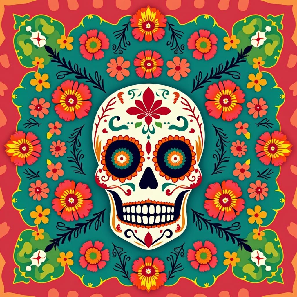 Pop Art Dia de los Muertos Celebration