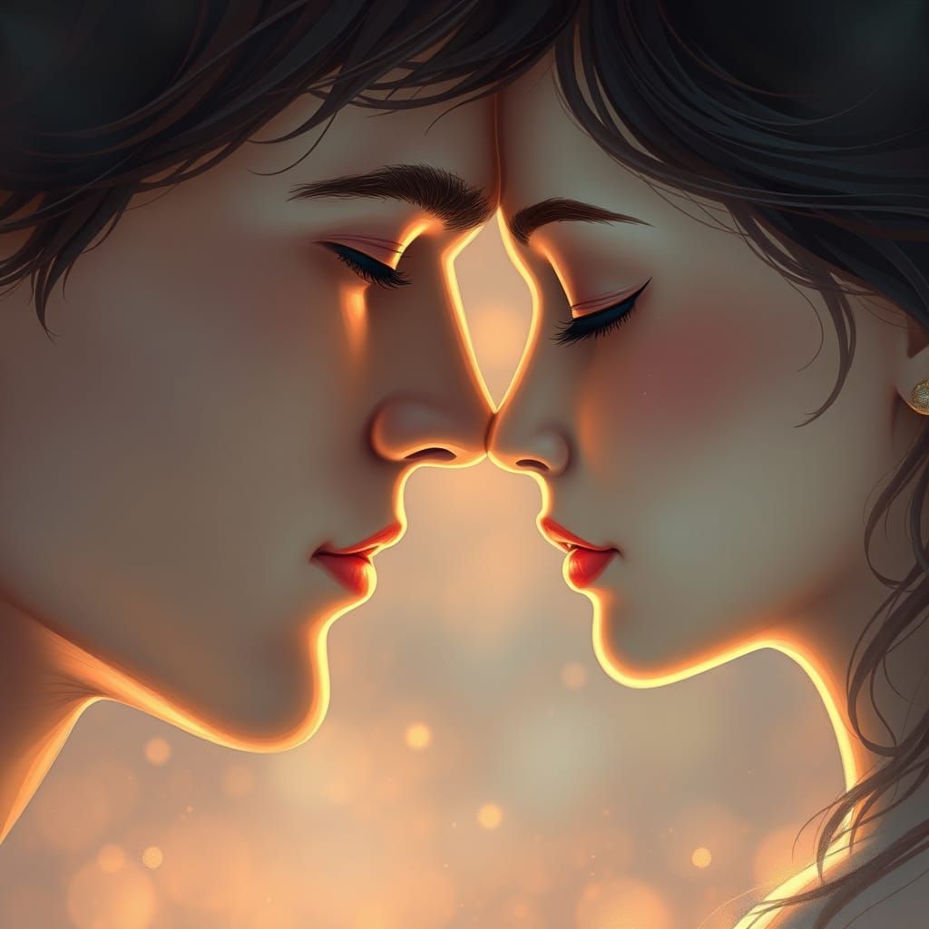 Soulful Moment of Longing in Soft Ethereal Glow