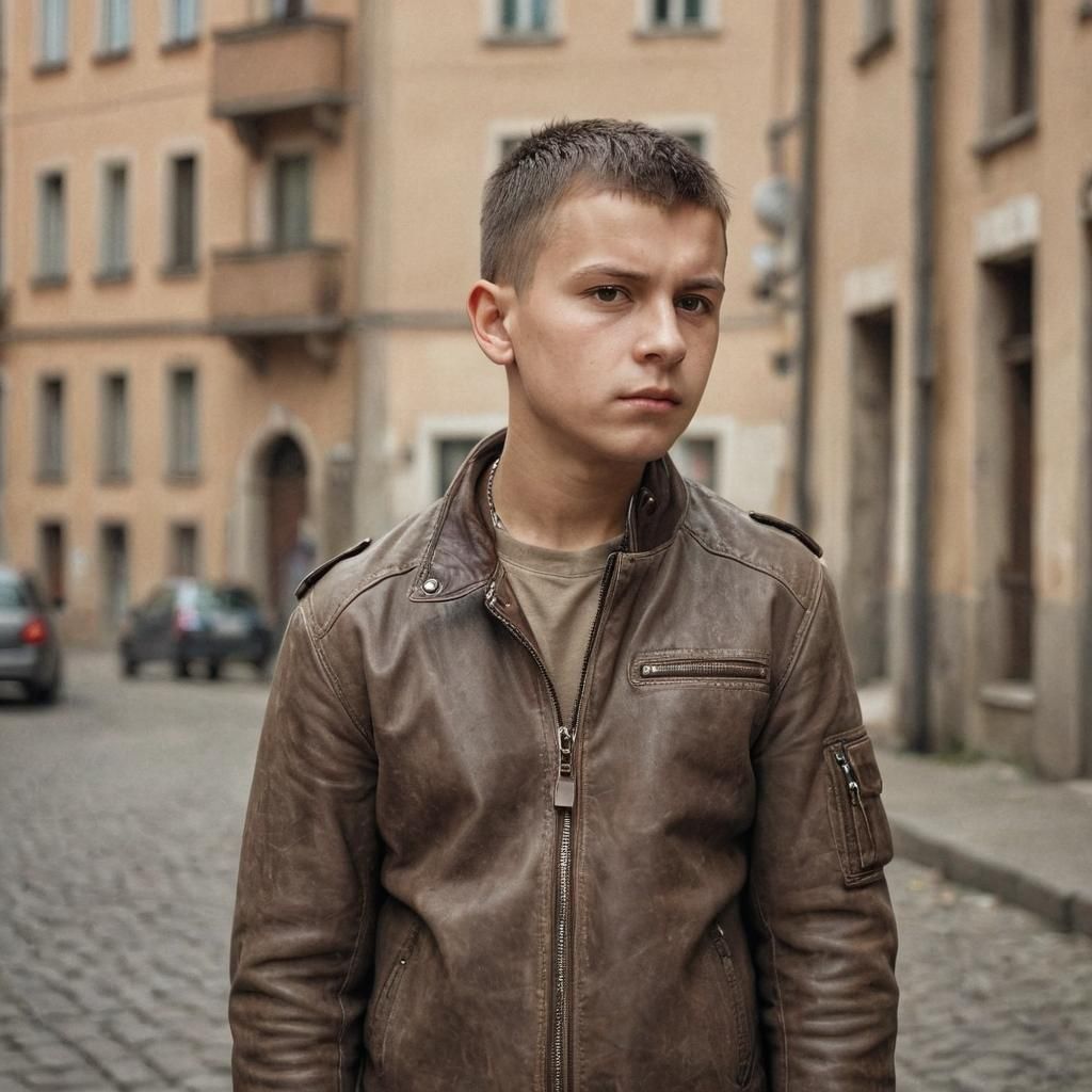 Photorealistic Portrait of a Slavic Man in Italy