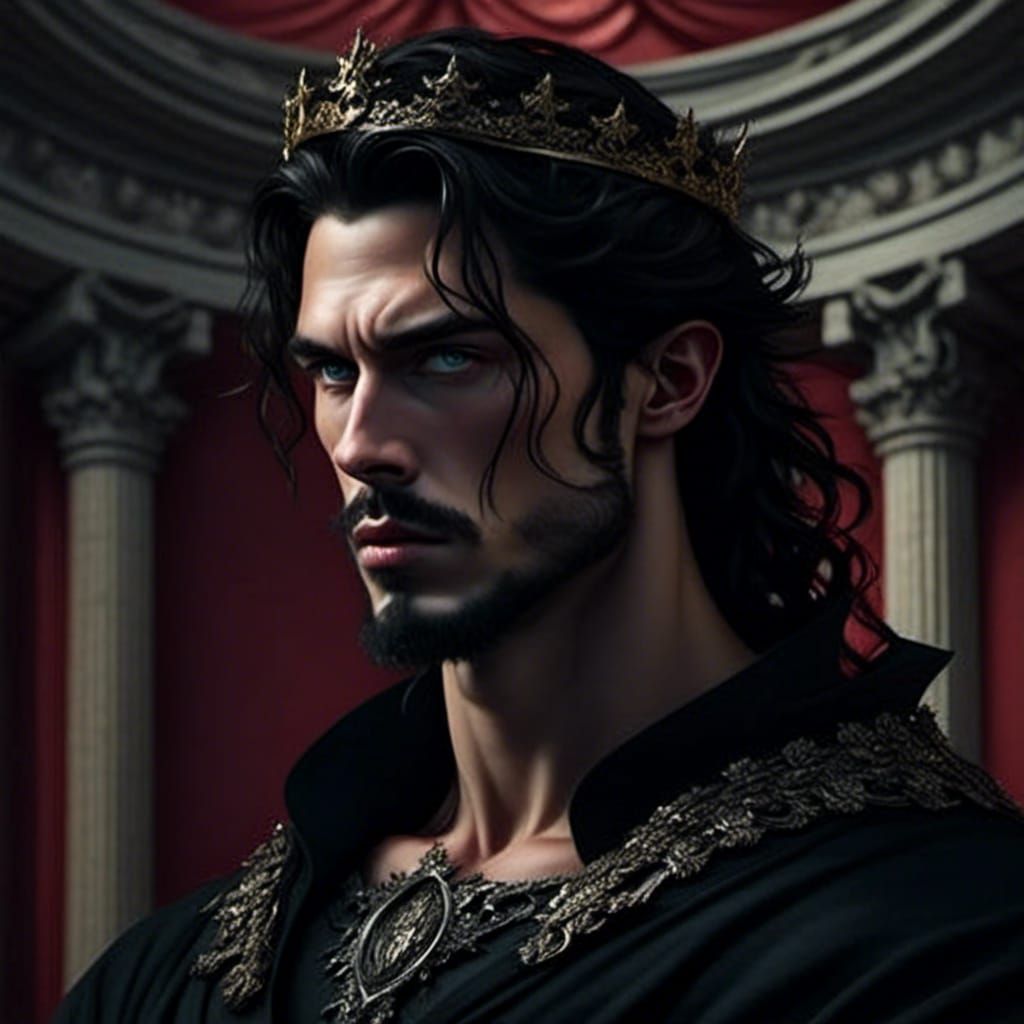 Hyperrealistic Portrait of Hades, King of the Underworld