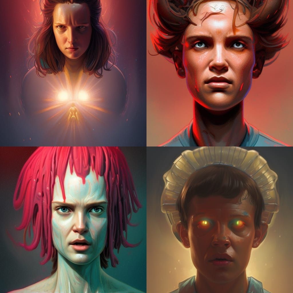 Demogorgon Portrait in Hyperdetailed Style