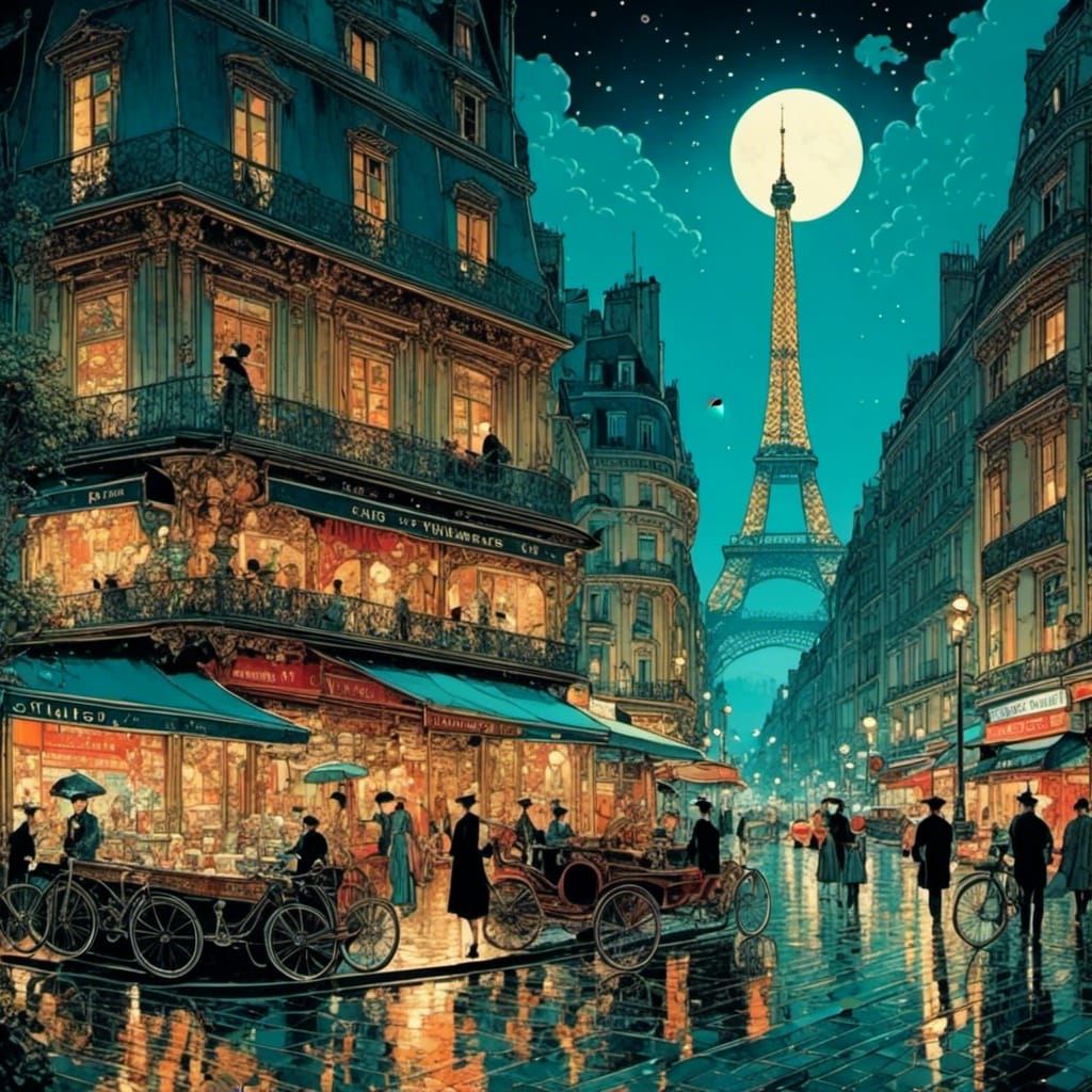 Paris by Night: A Retro Dark Fantasy