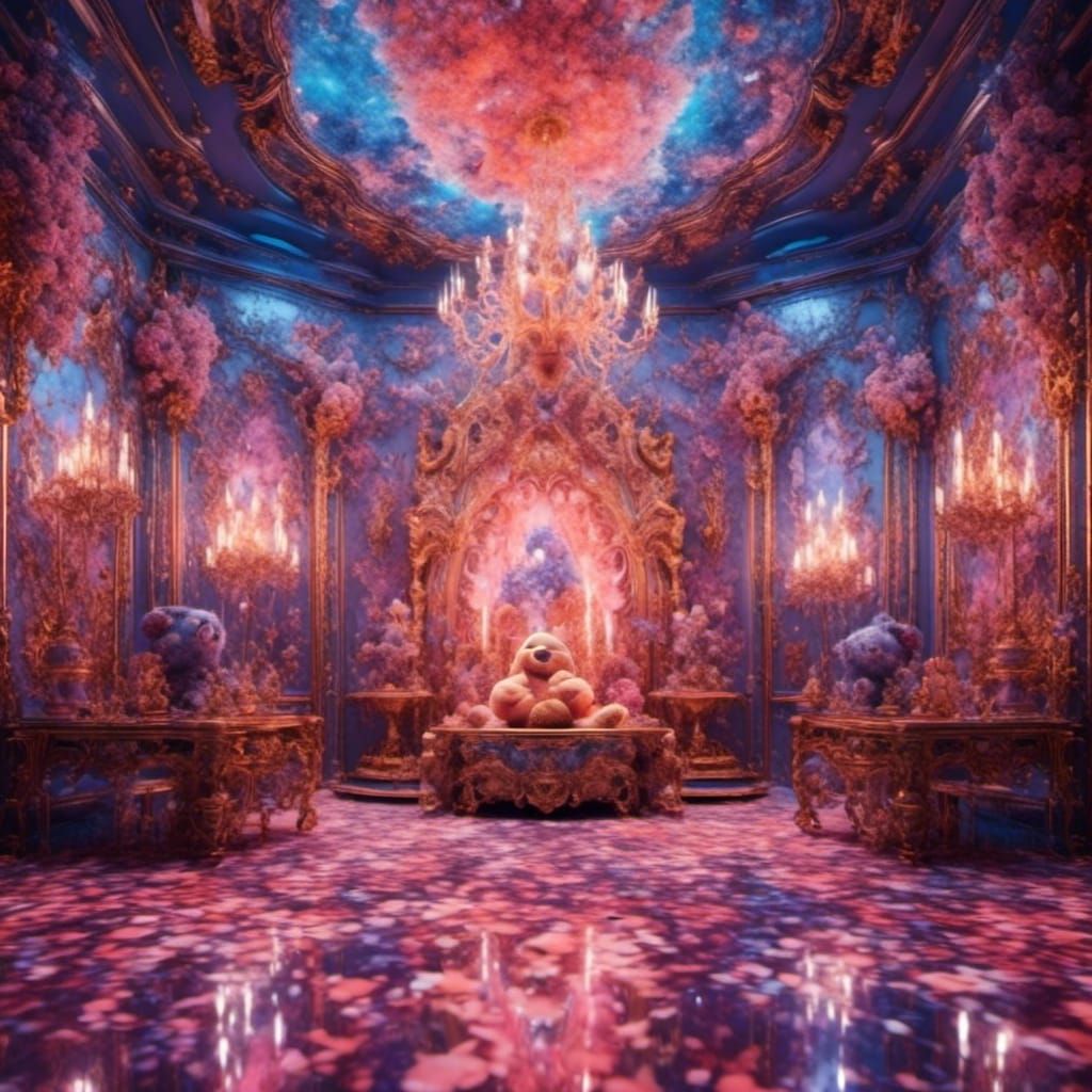 Elaborate 3D Color Projection Photograph