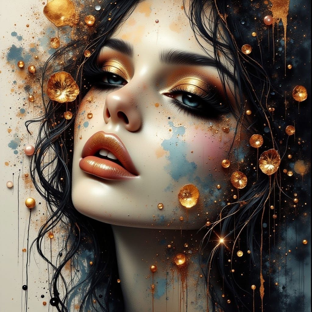 Mysterious Beauty Portrait in Garmash Style