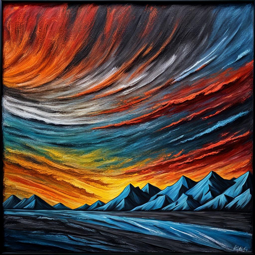 Nature's Fury: Chalk Art in 8K Resolution