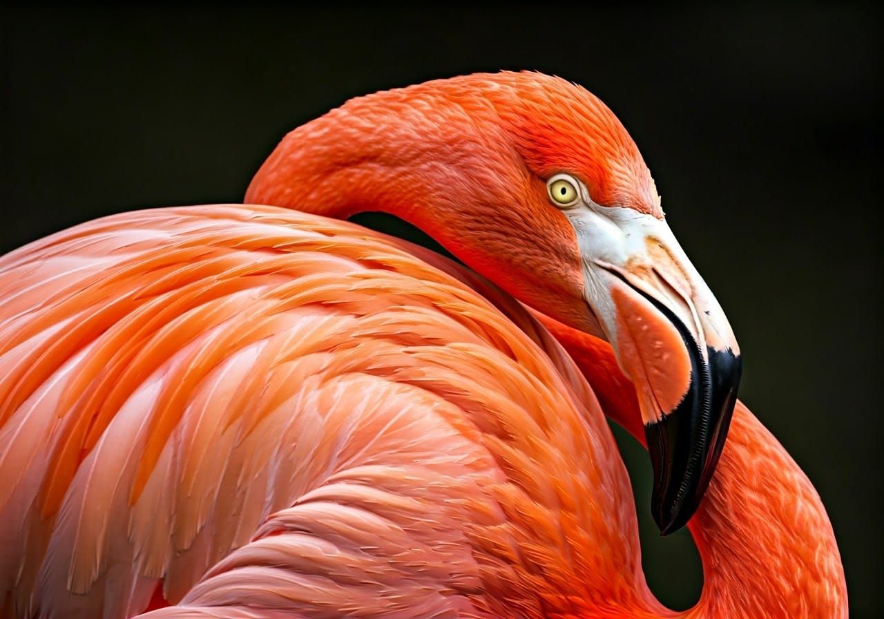 Stunning Close-Up of a Vibrant Flamingo in Ultra-High Defini...