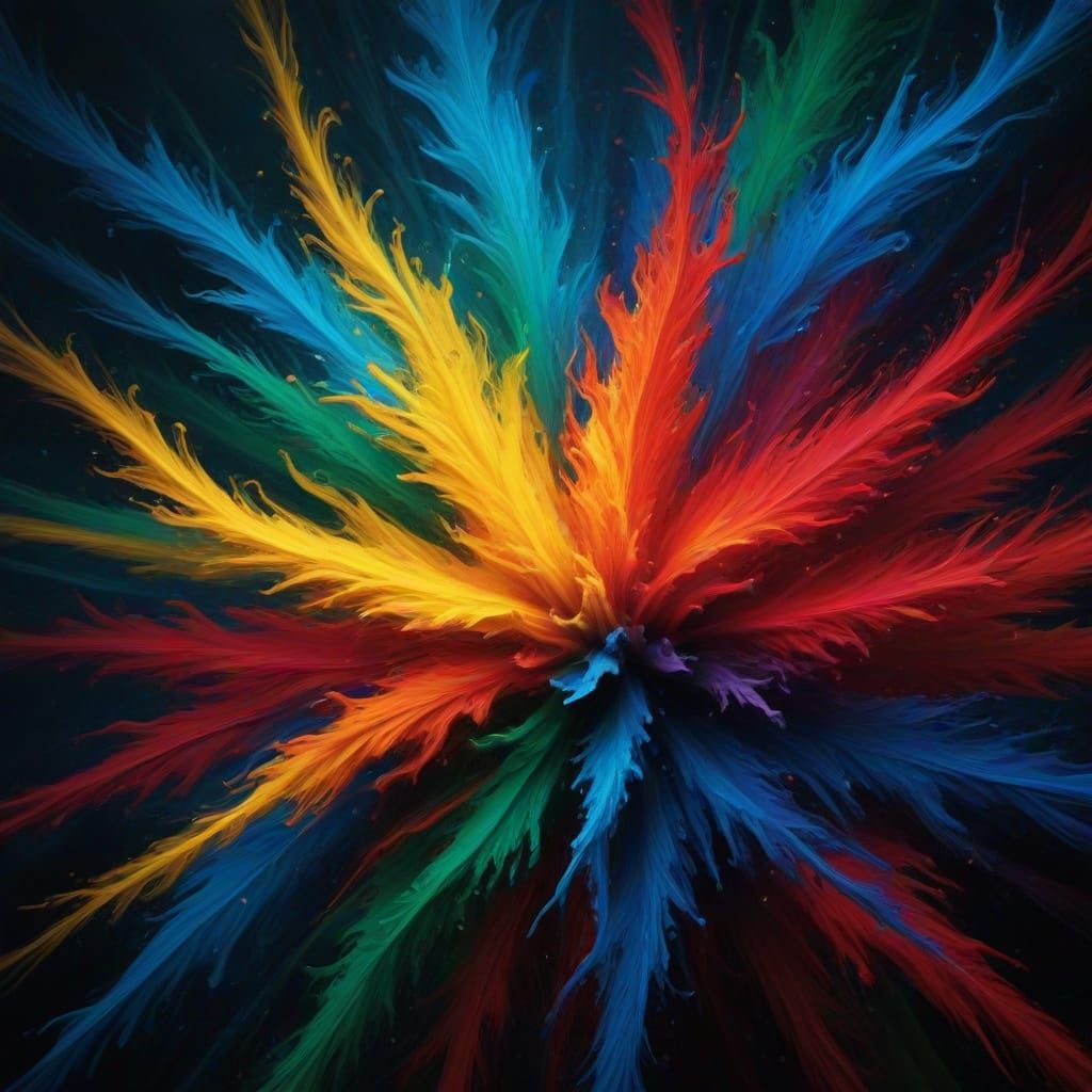 Ethereal Fantasy Landscape in Bold, Dreamy Colors