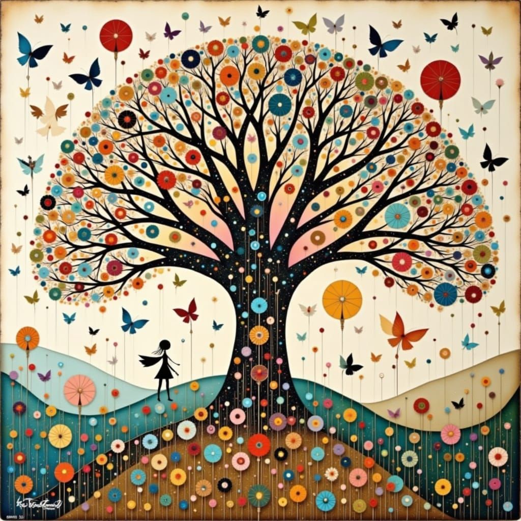 Tree of Life in Vibrant Fantasy Style