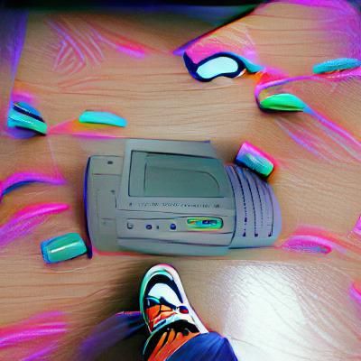 90s Nostalgia: A Retro Digital Art Collage