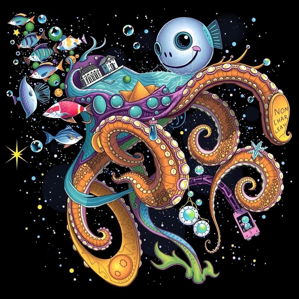 Underwater World Snowglobe with Twinkling Lights