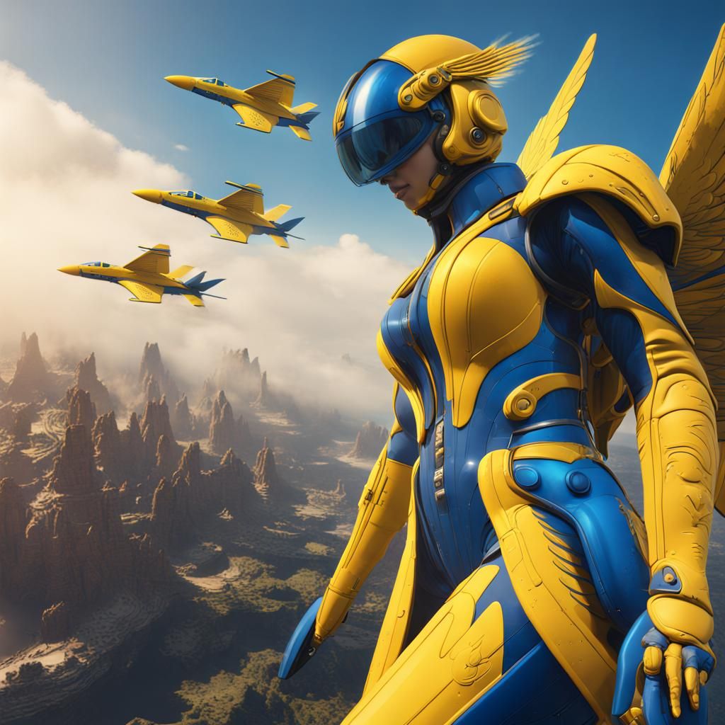 Angelic Figures in Detailed Digital Painting