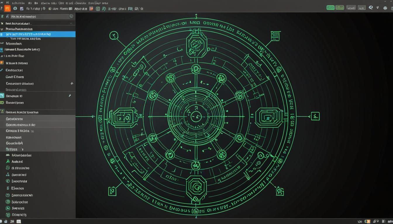 Cyberpunk Hacking Manual in Neon Green on Black Background