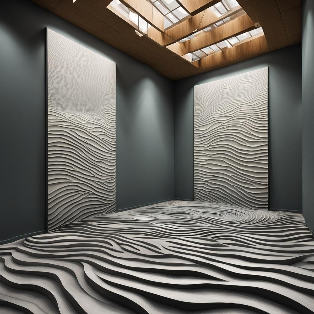 Undulating Serenity Chamber in Detailed Matte Painting Style