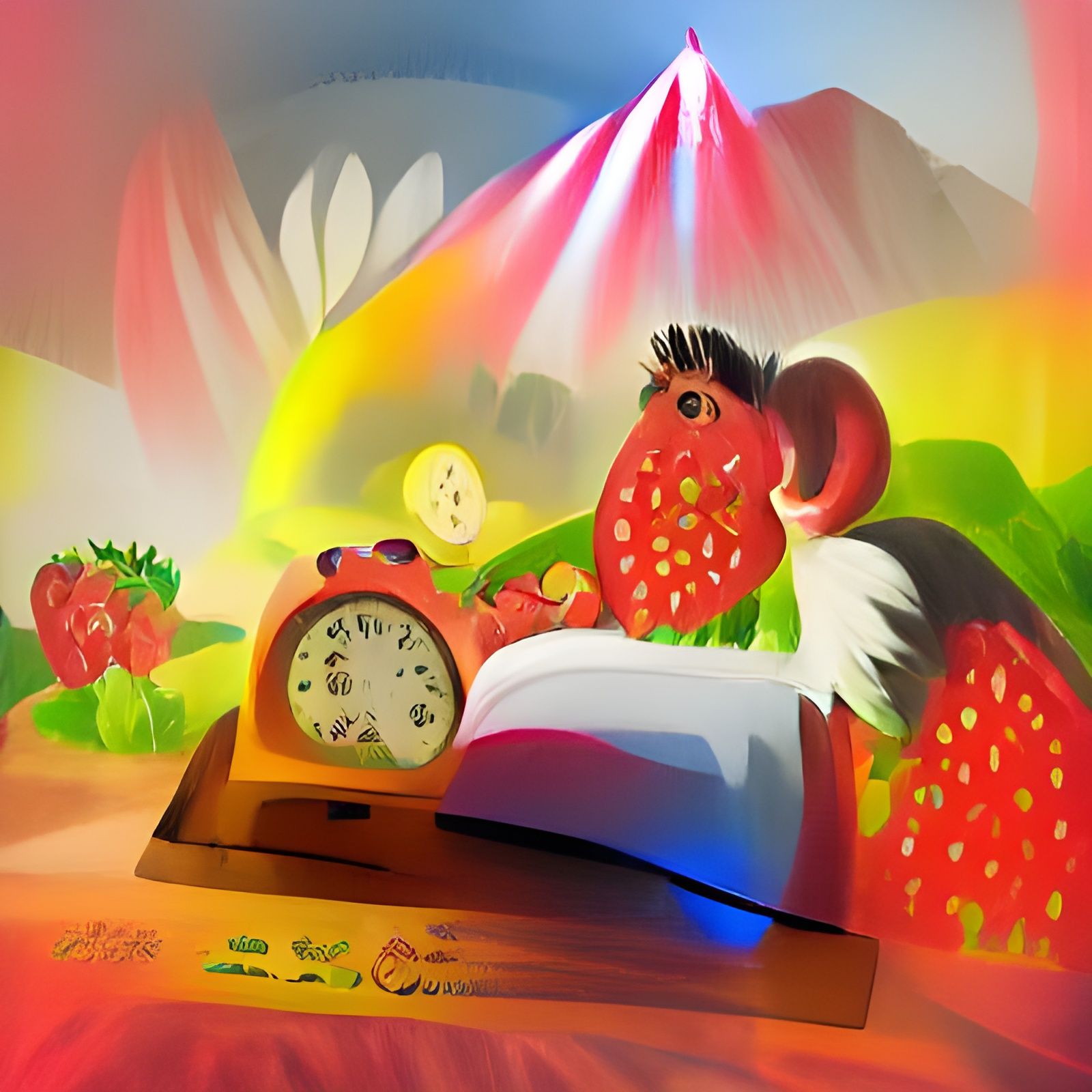 Strawberry Alarm Clock Storybook Illustration