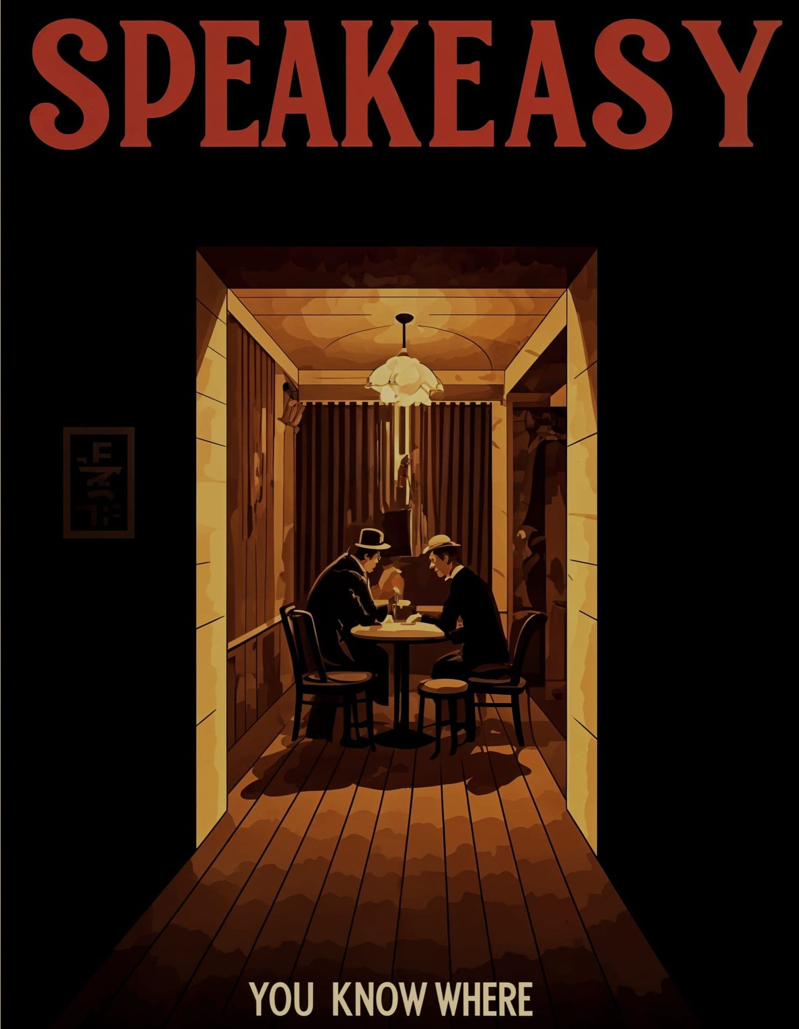 Vintage Speakeasy Jazz Club Advertising Poster