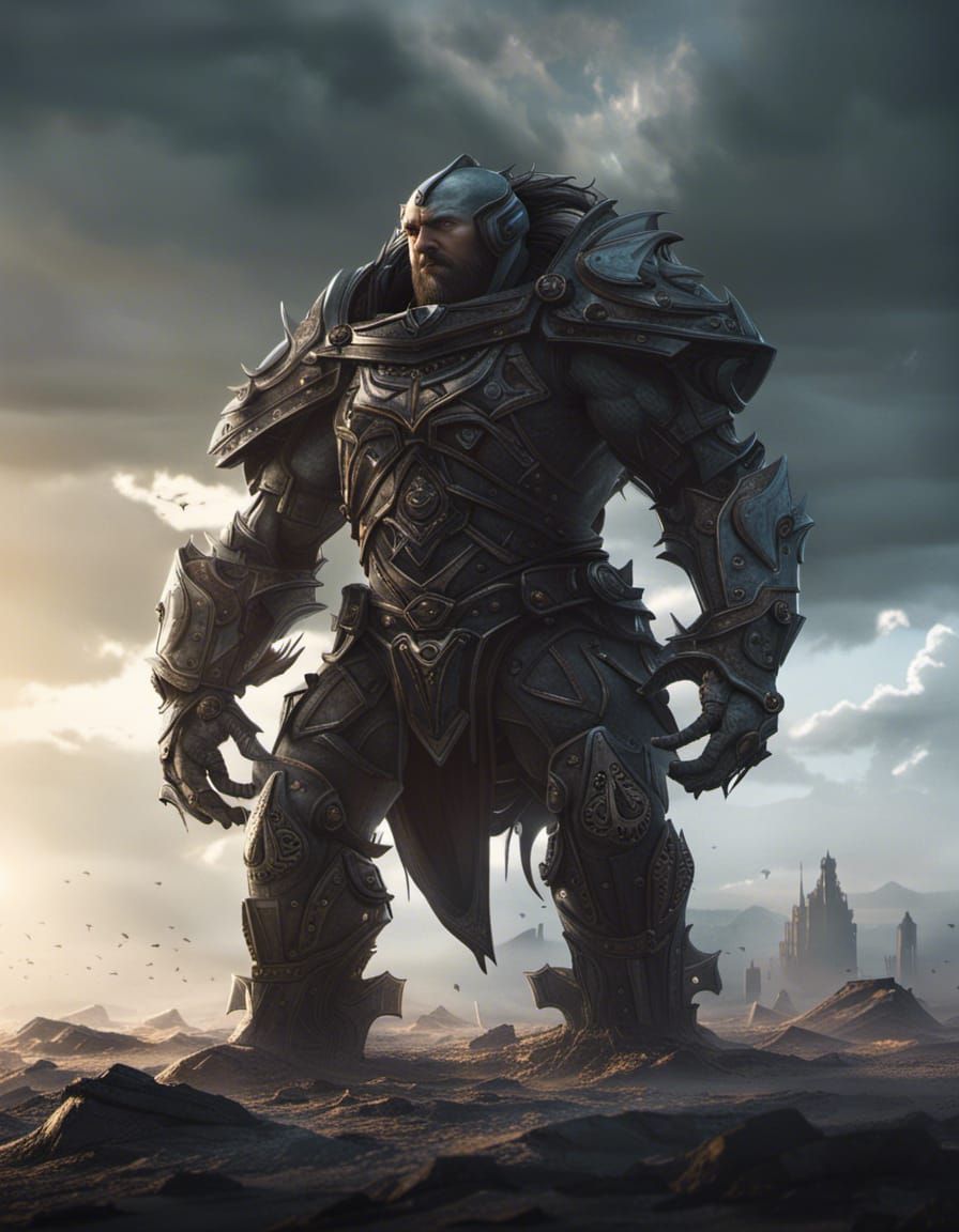 Lion Warrior in Hoplite Armor: 3D Game Cinematic