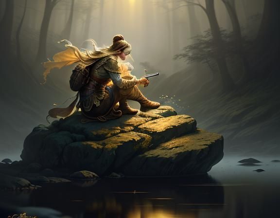 Amphibioid in Oil Painting Style