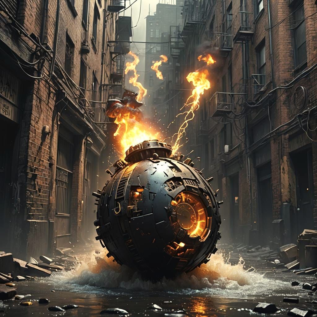 Dramatic Ticking Time Bomb: Digital Matte Painting