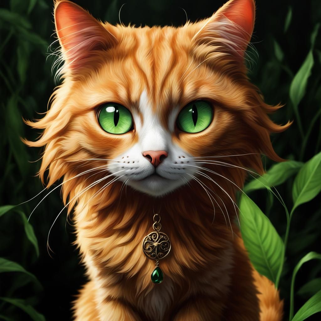Ginger Cat with Hazel Eyes in Burton Style