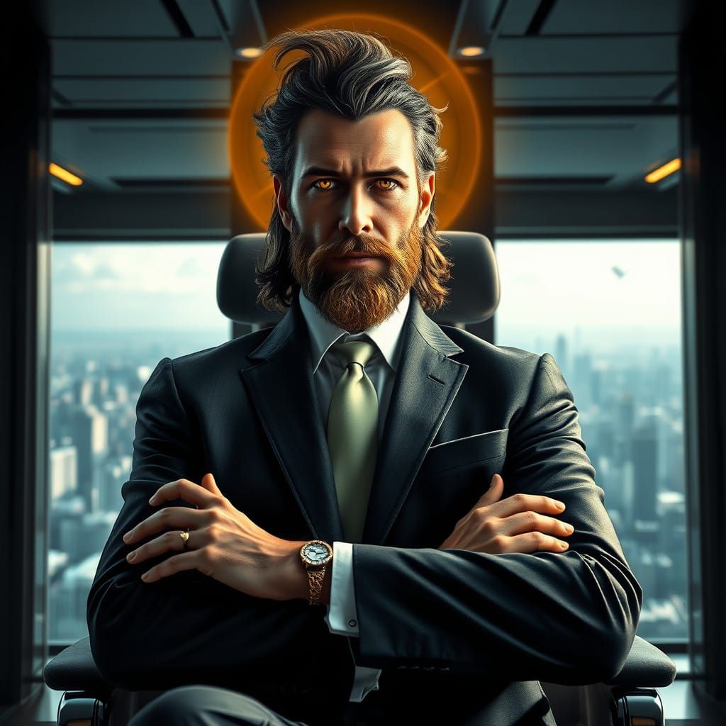 Sleek God of Ambition in Modern Metropolis