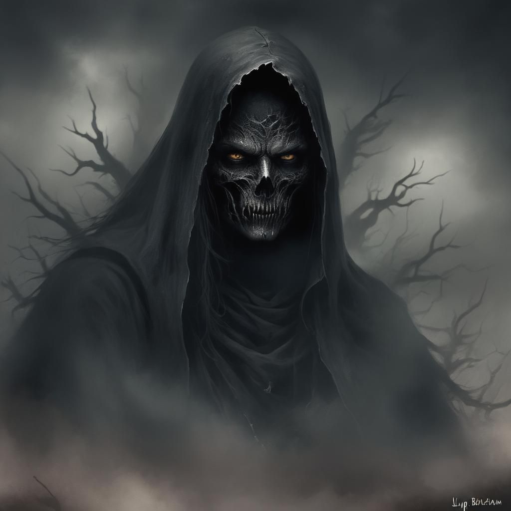 Grimdark Scene in Dark Fantasy Style