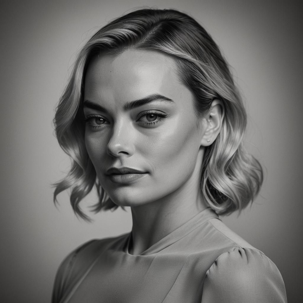 Elegant Portrait in Studio Harcourt Style