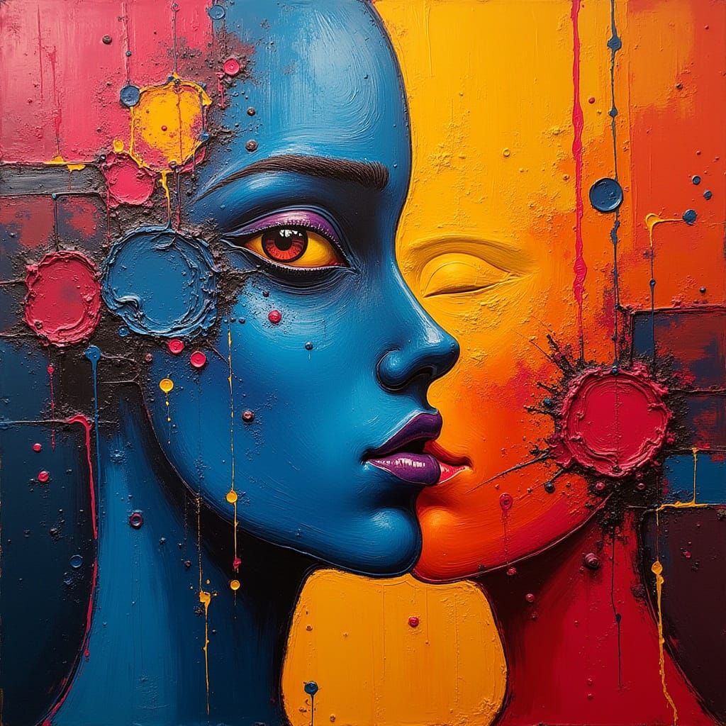 Dynamic Abstract Forms in Bold Primary Colors