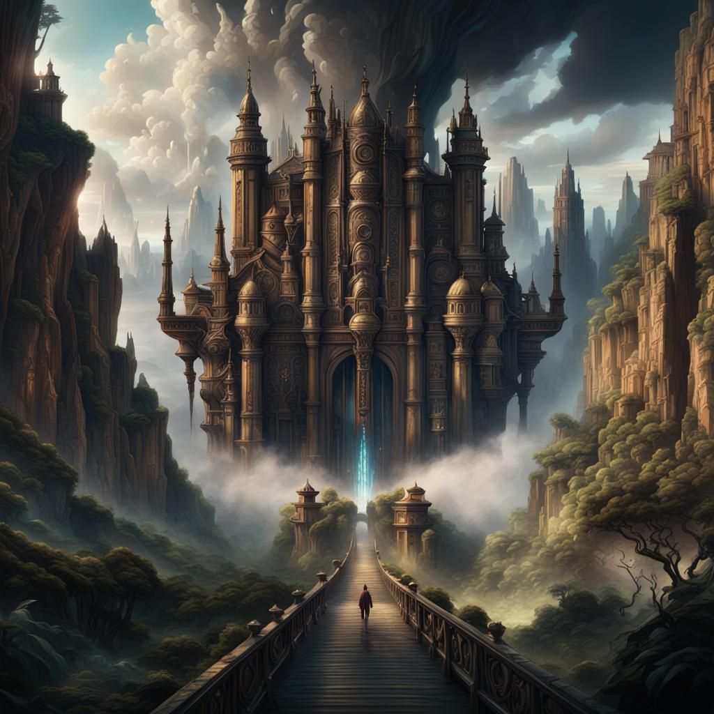 Epic Cinematic Digital Matte Painting of a Journey