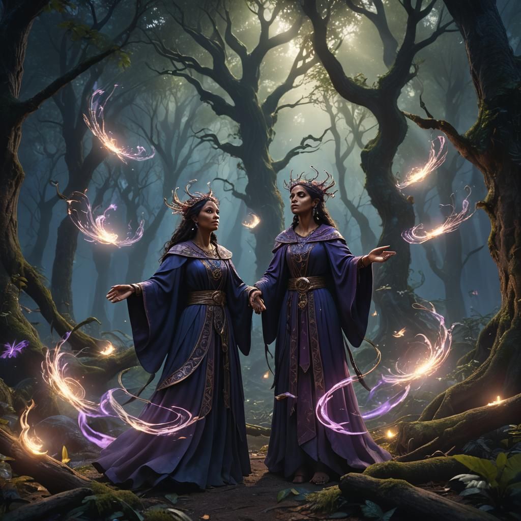 Bruja Summons Magic in Mystical Forest