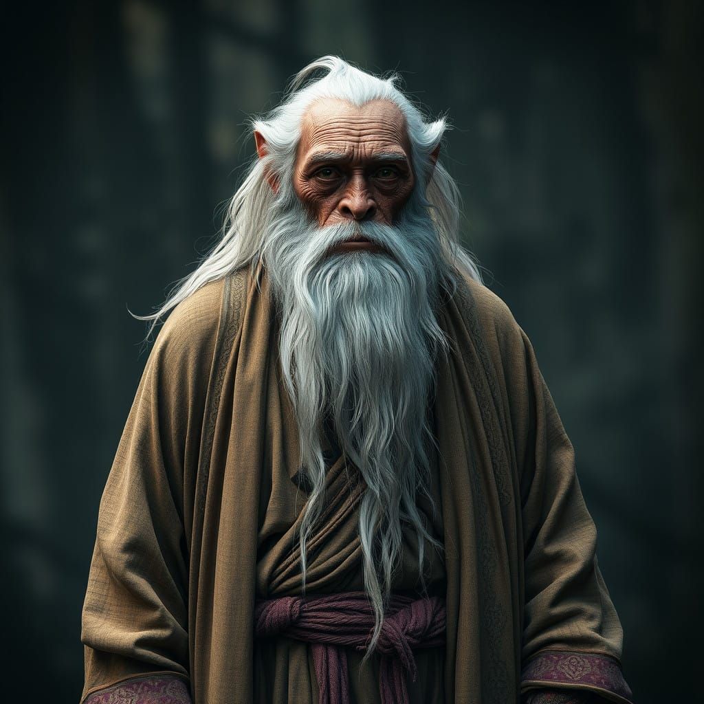 Ancient Sage Emerges from Mystical Forest