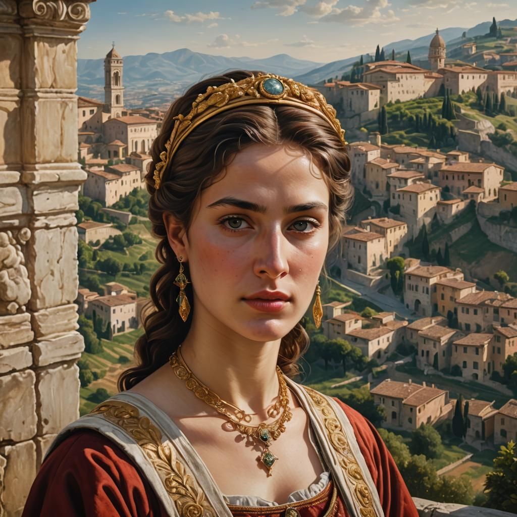Hyper-Realistic Roman Portrait of Syagria Flavia