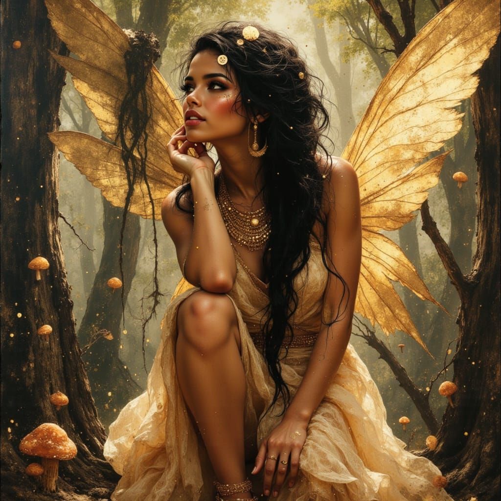 Kelly Rowland as a Black Fairy Goddess in Enchanted Forest