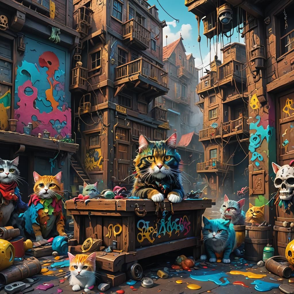 Pirate Cats: Detailed Fantasy Concept Art