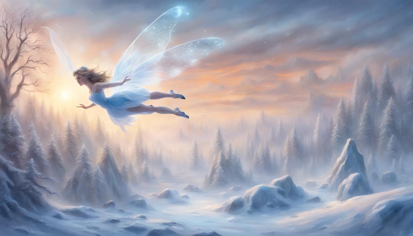 Icy Fairy Flight in Winter Wonderland