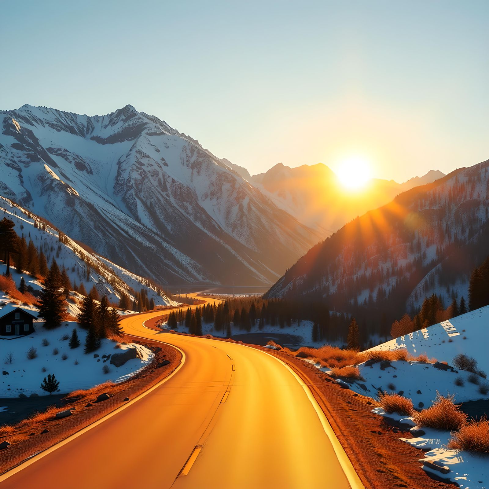 Montana's Beartooth Highway: Snowcapped Peaks in 8K