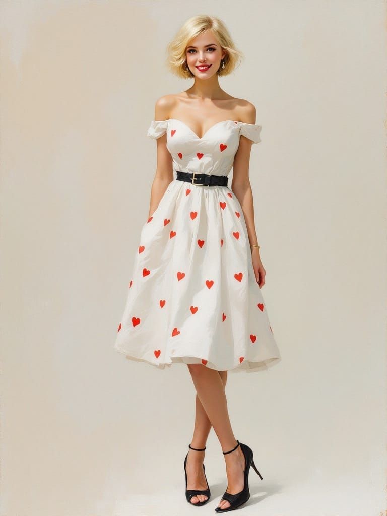 Breathtaking Vargas-Inspired Beauty in a Romantic White Dres...