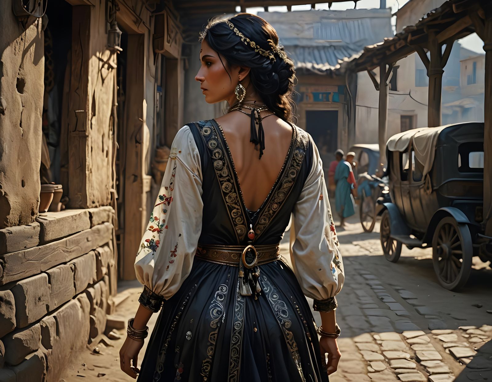 Roma Beauty in Cinematic Portrait