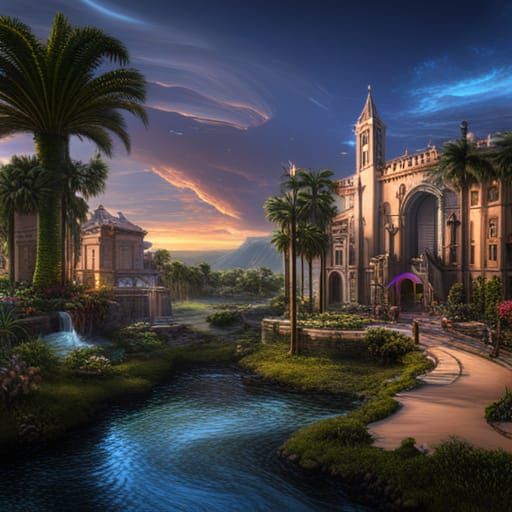 Fantastical Florida Concept Art in Detailed Matte Painting