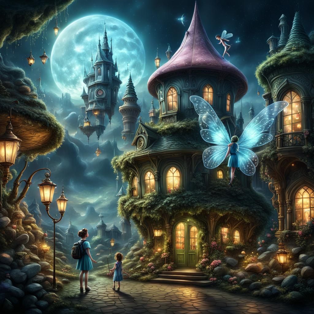 Fairy Visited by Vacuum Salesman: Digital Matte Painting