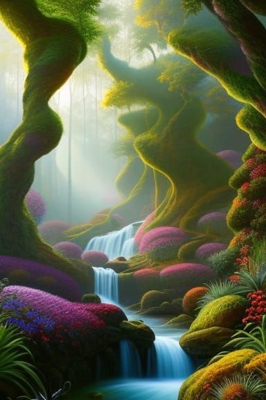 Enchanted Valley: A Fantasycore Digital Painting