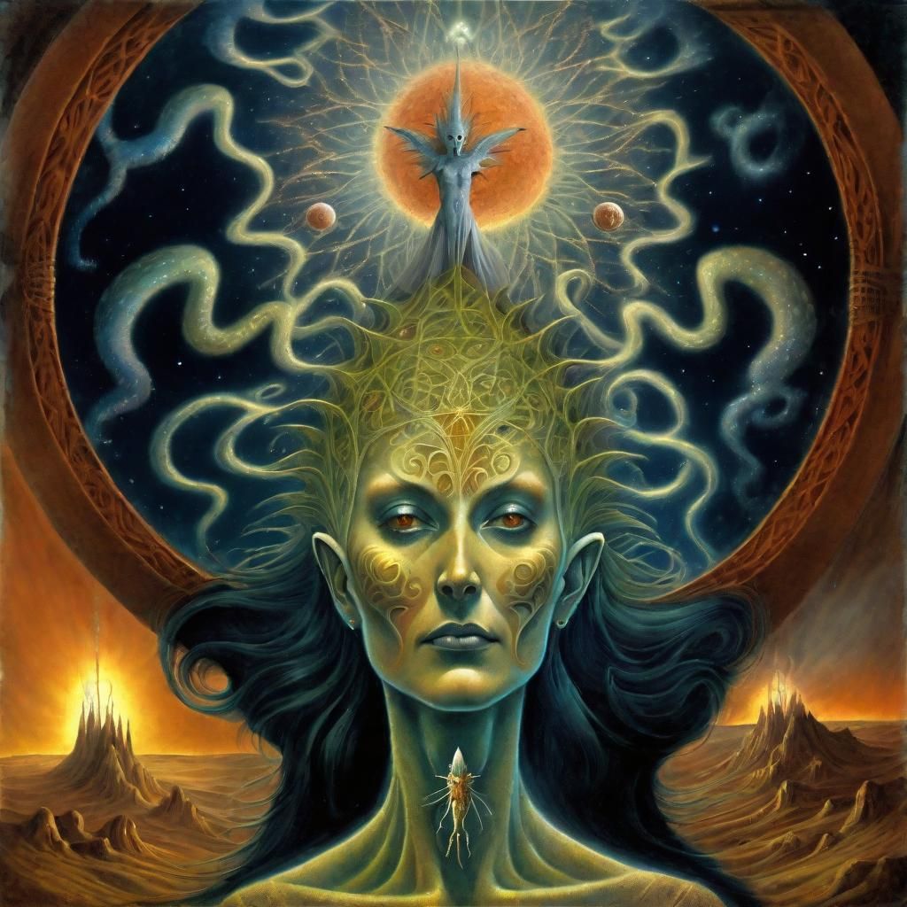 Abraxas Arrives: Cosmic Surrealist Concept Art