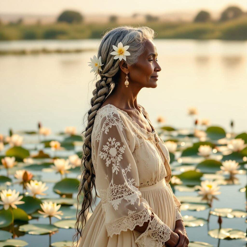 Ethiopian Lady At The Pond #2