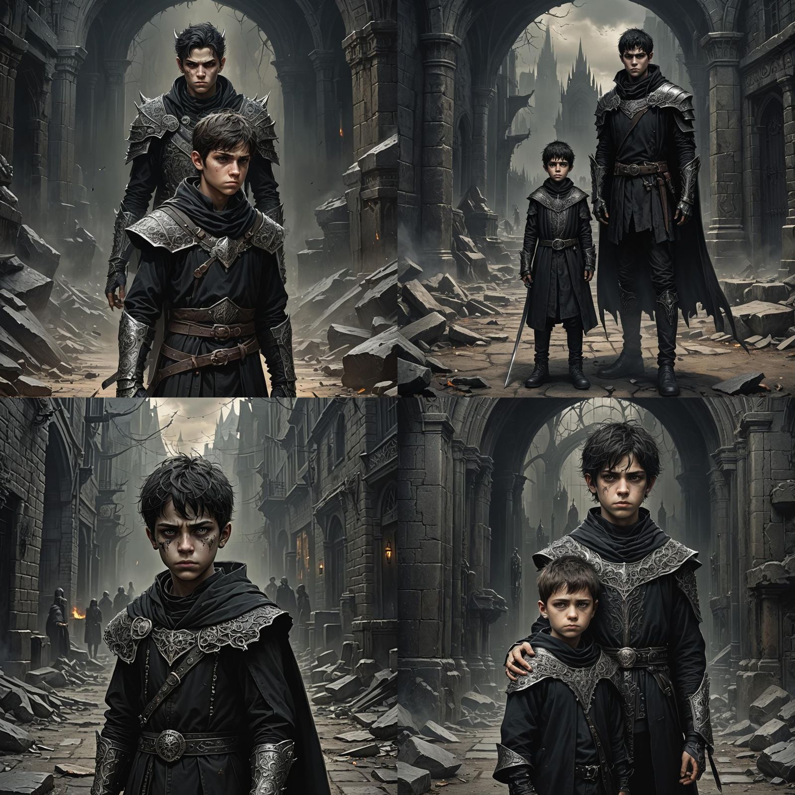 Medieval Boy with Dark Soul: Fantasy Concept Art