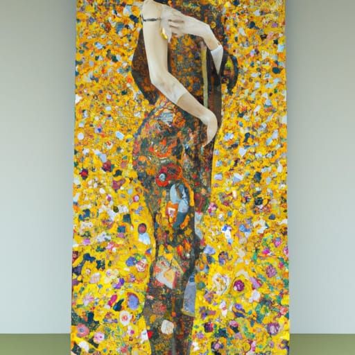 Klimt-Inspired Figure in Ultra Realistic Style