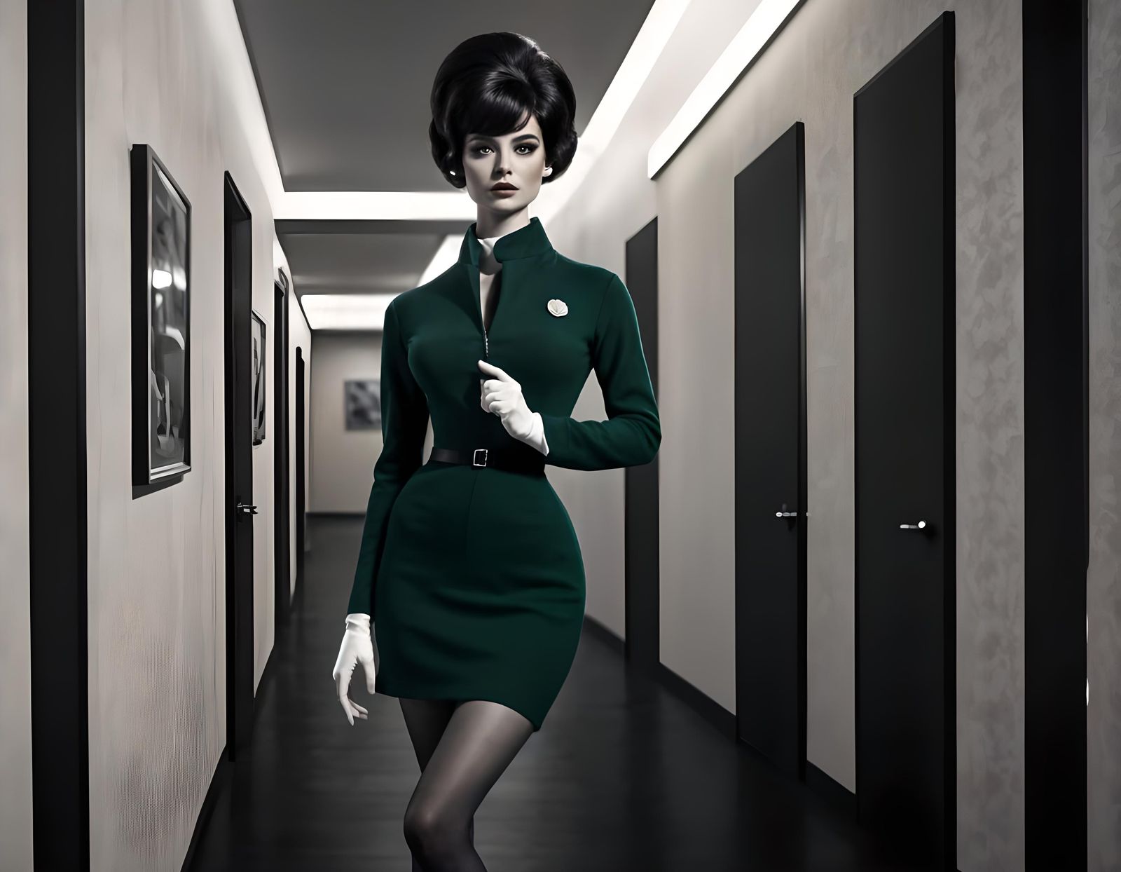 1960s Super Spy in Dark Spy Headquarters