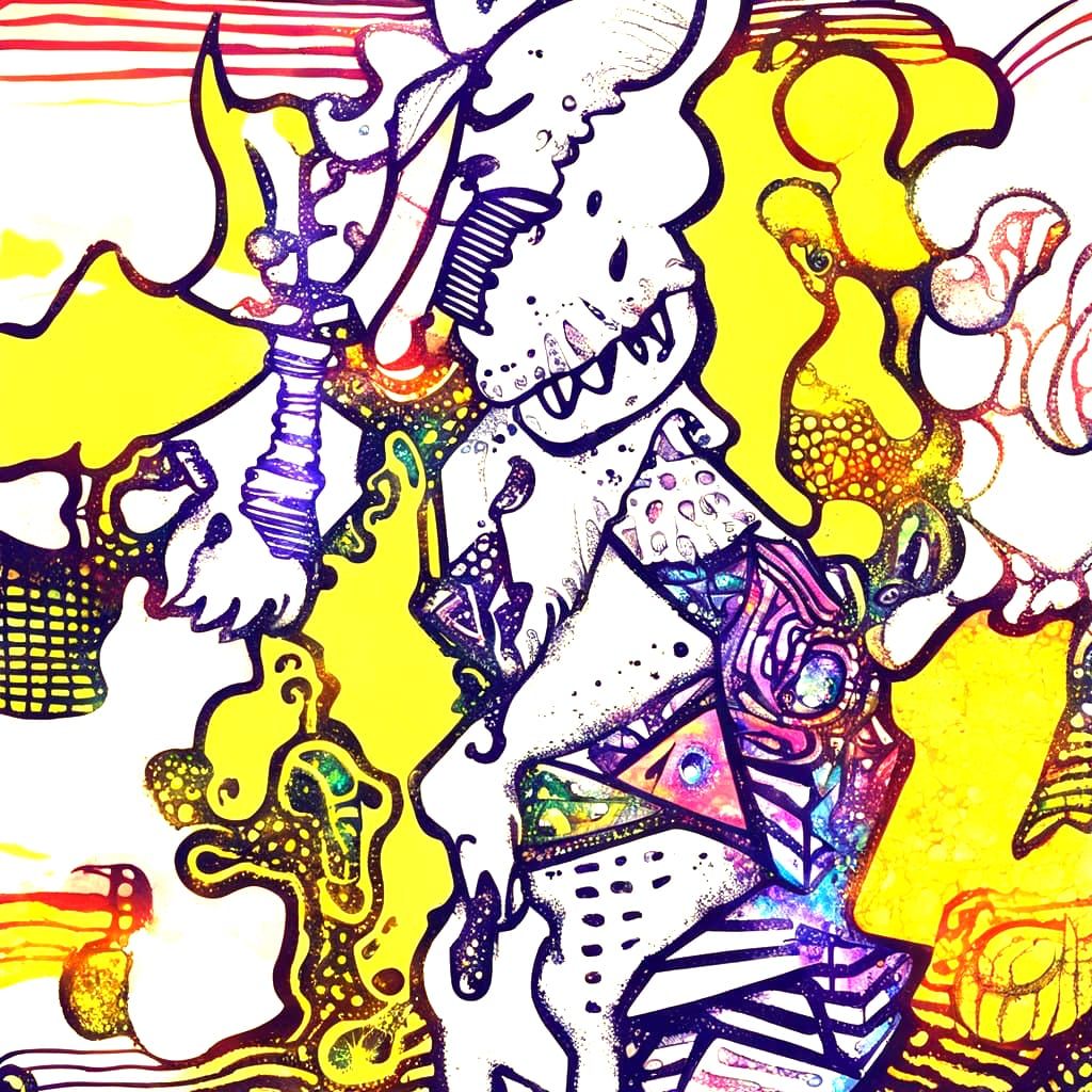 Geometric Goat in Psychedelic Mantis Shrimp Vison