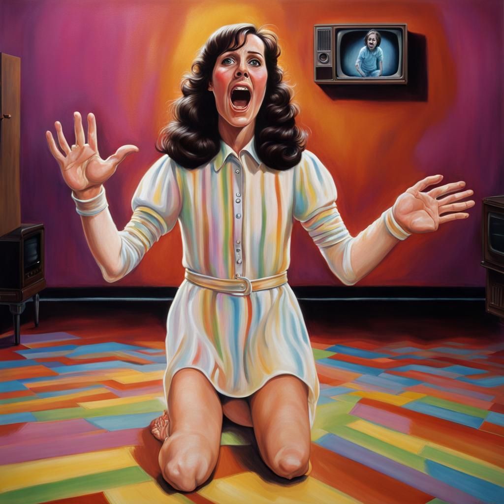 Hyperrealistic Carol Anne as Andy Kaufman