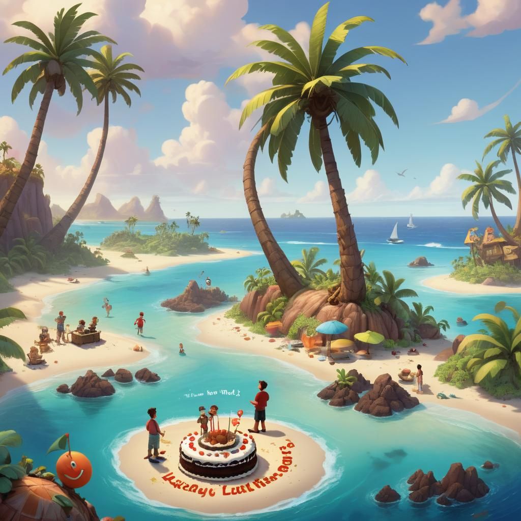 Stranded on a Dessert Island: 3D Rendered Art